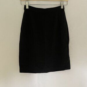 DKNY Womens Black Wool Pencil Skirt Size 2 business casual short skirt